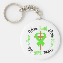 Lymphoma Faith Hope Love Cross Key Chains