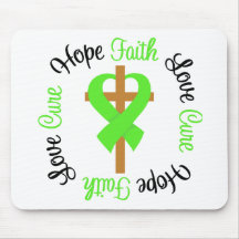 Lymphoma Faith Hope Love Cross Mouse Mats