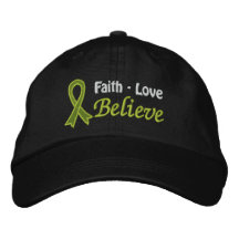 Lymphoma Faith Love Believe Embroidered Baseball Caps