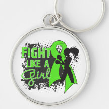 Lymphoma Fight Like A Girl Grunge Keychain