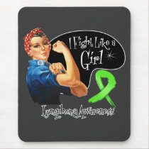 Lymphoma Fight Like a Girl Rosie The Riveter Mousepads