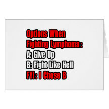 Lymphoma Fighting Options Greeting Card