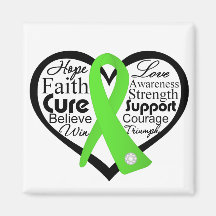 Lymphoma Heart Ribbon Collage Magnet