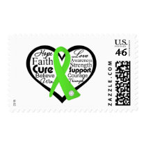 Lymphoma Heart Ribbon Collage Postage Stamp