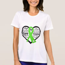 Lymphoma Heart Ribbon Collage Tshirts