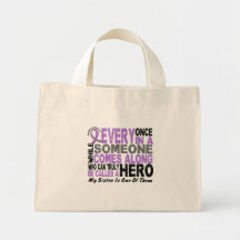 Lymphoma Hodgkin’s HERO COMES ALONG 1 Sister Canvas Bags
