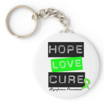 Lymphoma Hope Love Cure Keychains