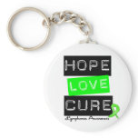 Lymphoma Hope Love Cure Keychains