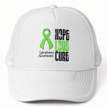 Lymphoma Hope Love Cure Ribbon hats