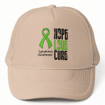 Lymphoma Hope Love Cure Ribbon hats