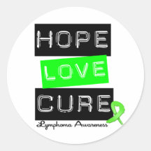 Lymphoma Hope Love Cure Stickers