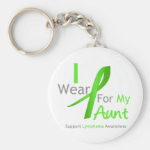 Lymphoma I Wear Lime Green For My Aunt Keychain