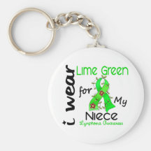 Lymphoma I Wear Lime Green For My Niece 43 Key Chains
