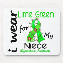 Lymphoma I Wear Lime Green For My Niece 43 Mouse Mats