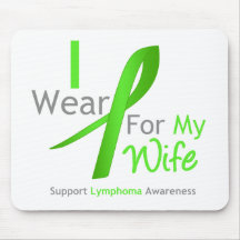 Lymphoma I Wear Lime Green For My Wife Mouse Mats