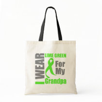Lymphoma I Wear Lime Green Grandpa bags