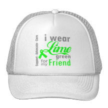 Lymphoma Lime Green Ribbon For My Friend Mesh Hat