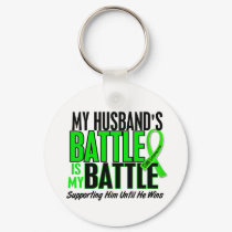 Lymphoma My Battle Too 1 Husband keychains by awarenessgifts Lymphoma My Battle Too 1 Husband keychains