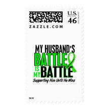 Lymphoma My Battle Too 1 Husband Postage Stamp