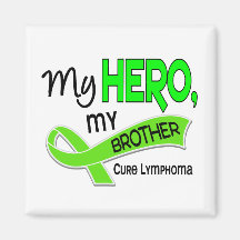Lymphoma MY HERO MY BROTHER 42 Fridge Magnets
