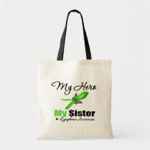 Lymphoma My Hero My Sister Canvas Bags