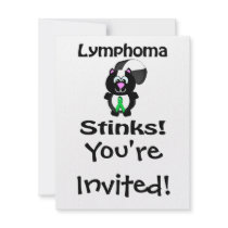 Lymphoma Stinks Skunk Awareness Design Invites