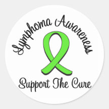 Lymphoma Support Cure Round Sticker