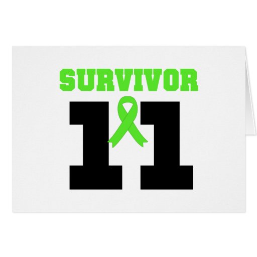 LYMPHOMA SURVIVOR 11 Years Gifts Greeting Card