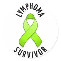 Lymphoma Survivor Round Sticker stickers
