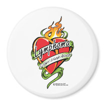 Lymphoma Tattoo Heart magnets