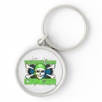 Lymphoma Tougher Than Cancer Skull Keychains