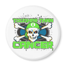 Lymphoma Tougher Than Cancer Skull Refrigerator Magnet