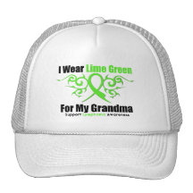 Lymphoma Tribal Ribbon For My Grandma Mesh Hats