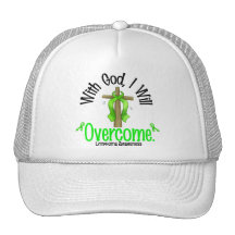 Lymphoma With God I Will Overcome Mesh Hats