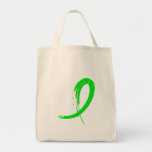 Lymphoma's Lime Green Ribbon A4 Canvas Bags