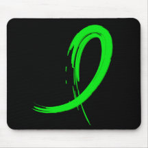 Lymphoma's Lime Green Ribbon A4 Mousepad