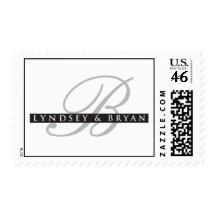 Lyndsey & Bryan Monogram Postage Stamp