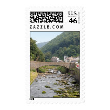 Lynmouth in Devon, England. Postage Stamp
