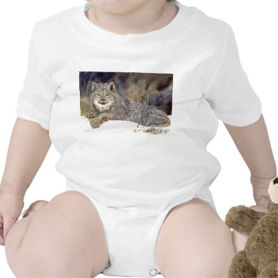 Lynx Infant Onsie/ Creeper Shirt by Critterpainter