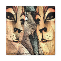Lyon of the Jungle magnets by Ghoulgle_Art Lyon of the Jungle magnets