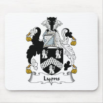 Lyons Family Crest mousepads by coatsofarms Lyons Family Crest mousepads