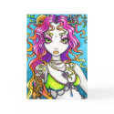 Lyra Shimmering Rainbow Koi Tattoo Mermaid Card