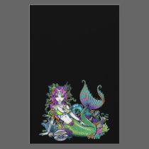 "Lyra" Tropical Mermaid Art Gel Pen Stationery