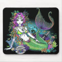 "Lyra" Tropical Rainbow Mermaid Art Mousepad by mykajelina "Lyra" Tropical Rainbow Mermaid Art Mousepad