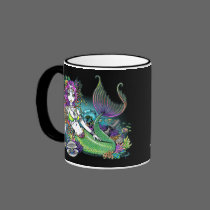 "Lyra" Tropical Rainbow Mermaid Art Mug