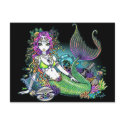 "Lyra" Tropical Rainbow Mermaid Art Postcard by mykajelina "Lyra" Tropical Rainbow Mermaid Art Postcard