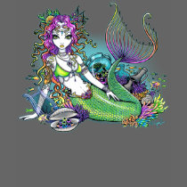 "Lyra" Tropical Rainbow Mermaid Art Top t-shirts