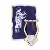 Lyre Greek With Figure Painting Harp design Photo Cutouts