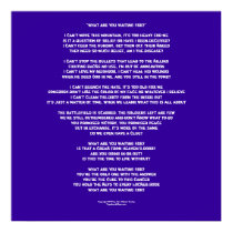 Lyrics to "What are You waiting for?" posters