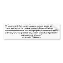 Lysander Spooner Bumper Stickers